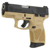 TAURUS G3C 9MM 3.26in 12+1rd Tan and Black Striker Fired Semi-Auto Pistol (1-G3C931T)