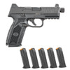 FN AMERICA 509 Tactical 9mm 4.5in Black 2x 10rd + 3x 10rd Free Mags Bundle with Case (66-101650)