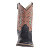 OLD WEST Toddlers All Over Leatherette Broad Square Toe Black Croco Print Foot/Light Brown Crackle Shaft Boots (VB1012)