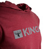 KINGS CAMO Men's Kings Logo Triblend Heather Red Hoodie Tee (KSW702-HR)