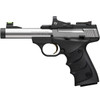 BROWNING Buck Mark Micro Bull 22 LR 4.4in 10rd Stainless Red Dot Suppressor Ready Pistol (51595490)