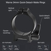 WARNE Maxima Steel 34mm Quick Detach Low Matte Rings (220LM)