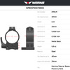 WARNE Maxima Steel 34mm Quick Detach Low Matte Rings (220LM)