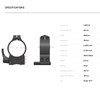 WARNE M77-Hawkeye 30mm Quick Detach Medium Matte Rings (14R7LM)