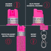 SABRE Jeweled Pink Pepper Spray with Key Ring (KR-J-PK-02)