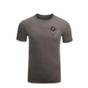 GRITR Cotton Blend Crewneck Short Sleeve T-Shirt - Gray, Mountain Logo