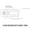 FAXON FX7 .308 Win 18in Gunner Matte DLC Action Barreled Bolt Action Receiver (FX700SA-308-01-7F1B810N18NGQ)