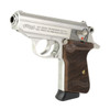 WALTHER PPK/S 380ACP 3.3in 2x 7rd Mags Walnut Grips Stainless Semi-Auto Pistol (4796004WG)