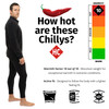 HOT CHILLYS Men's La Montana Black/Black Fleece Zip-T Base Layer Top (HC4095-103)