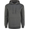 DRAKE Men's The Back Eddy Embossed Castlerock Gray Solid Hoodie (DS2298-CRG)