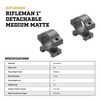 LEUPOLD Rifleman Detachable Medium Matte Black Scope Rings (55860)