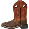 SMOKY MOUNTAIN BOOTS Boys Bronco Brown Distress/Burnt Orange Leather Western Boots (3245)