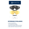 BERETTA InterMask Fume & Neutral & Yellow Shooting Eyeglasses with Interchangeable Lenses (OC081D00490MX1UNI)