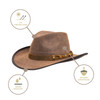 OUTBACK TRADING Mystery Creek Brown Hat (14734-BRN)