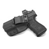 GRITR IWB Kydex Left Hand Gun Holster Compatible with Glock 19 (Gen 1-5, G26/ G17/ G19x/ G45/ G34)