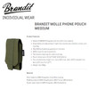 BRANDIT INDIVIDUAL WEAR Olive Medium Molle Phone Pouch (8058-15001-OS)