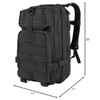 CONDOR OUTDOOR 3 Day Assault Black Backpack (125-002)