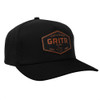 GRITR One Size Casual Trucker Hat w/ Pre-Curved Visor, Deep Black