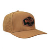GRITR One Size Casual Trucker Hat w/ Pre-Curved Visor, Caramel