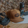 GRITR One Size Casual Trucker Hat w/ Pre-Curved Visor, Caramel