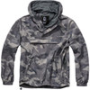 BRANDIT INDIVIDUAL WEAR Light Windbreaker Gray Camo Quarter Zip Pullover (3162-12222)