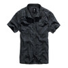 BRANDIT INDIVIDUAL WEAR Essential Black Blue Ch Short Sleeve Shirt (4012-11029)