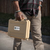 GRITR TSA Approved Hard Pistol Case w/ Foam Padding, Tan