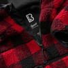 BRANDIT INDIVIDUAL WEAR Men's Hooded Fleece Quarter Zip Red/Black Checkered Pullover (5023-13041)