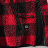 BRANDIT INDIVIDUAL WEAR Men's Hooded Fleece Quarter Zip Red/Black Checkered Pullover (5023-13041)