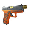 GLOCK 43X Custom "Tennessee Orange with Gold Barrel" 9mm 4in 2x 10rd Mags Pistol (PX4350201MODTNOGB)