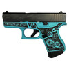 GLOCK 43 Gen 4 Custom 9mm Luger 3.41in 6rd Tiffany and Paisley Semi-Automatic Pistol (UI4350201 MODGRFP)