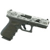 GLOCK 19 Gen 3 Custom 9mm Luger 2x15rd 4.02in Static Stipple Frame/Sliver Marbled Slide Semi-Auto Pistol (UI1950203 MODSMME)