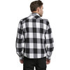 BRANDIT INDIVIDUAL WEAR Men's Flannel Check White/Black Long Sleeve Shirt (4002-10046)