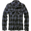 BRANDIT INDIVIDUAL WEAR Men's Flannel Check Black/Gray Charcoal Long Sleeve Shirt (4002-12028)
