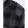 BRANDIT INDIVIDUAL WEAR Men's Flannel Check Black/Gray Charcoal Long Sleeve Shirt (4002-12028)