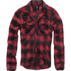 BRANDIT INDIVIDUAL WEAR Men's Flannel Check Red/Black Charcoal Long Sleeve Shirt (4002-13041)