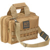 BULLDOG CASES Deluxe Tan 2 Pistol Range Bag w/ Strap and MOLLE (BDT917T)
