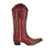 CIRCLE G by CORRAL Women's Embroidery and Studs Red Snip Toe Cowboy Boots (L6117)