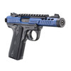RUGER Mark IV 22/45 Lite 22LR 4.4in 2x 10rd Mags Black/Blue Anodized Rimfire Pistol (43961)