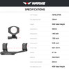 WARNE Gen 2 34mm Dark Earth Extended Skeletonized MSR Mount (XSKEL34DE)