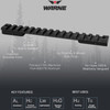 WARNE Vapor 20 MOA Picatinny Rail for Howa 1500/Weatherby Vanguard LA (V451-20MOA)