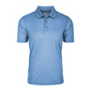 DRAKE Men's Performance Heather Marina Blue Heather Polo (DS4020-MBR)