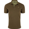 DRAKE Men's Pique Logo Kalamata Olive Heather Polo (DS4090-KMO)