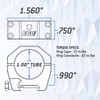 EVOLUTION GUN WORKS Keystone Series 1in Medium Scope Rings (62001)