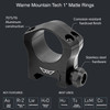WARNE Mountain Tech 1 inch Medium Matte Rings (7201M)