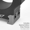 WARNE HyperLite 1in Black Medium Matte Scope Rings (8501M)