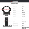 WARNE HyperLite 1in Black High Matte Scope Rings (8502M)