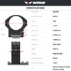 WARNE HyperLite 1in High Dark Earth Rings (8502DE)