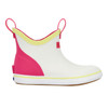 XTRATUF Big Kids ADB 6in White Multi/Pink Ankle Deck Boots (XKAB101Y)