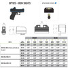 NIGHT FISION Optics Ready Stealth Night Sight Set for Glock 43/43x w/ RMRcc (GLK-003-465-472-YGZG)